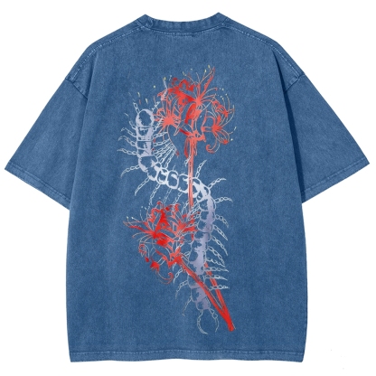 Tokyo Ghoul Printed Unisex Washed T-Shirt 2603001266