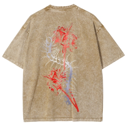 Tokyo Ghoul Printed Unisex Washed T-Shirt 2603001266