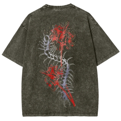 Tokyo Ghoul Printed Unisex Washed T-Shirt 2603001266