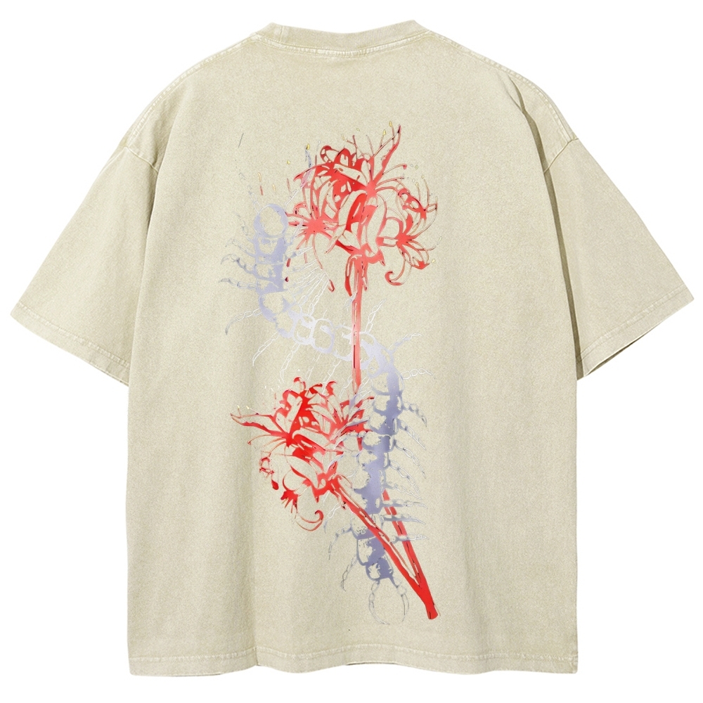 Tokyo Ghoul Printed Unisex Washed T-Shirt 2603001266