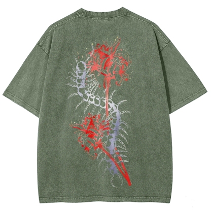 Tokyo Ghoul Printed Unisex Washed T-Shirt 2603001266