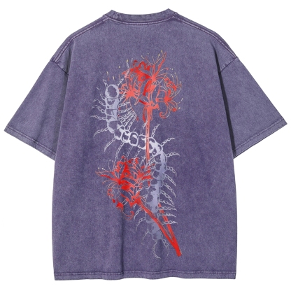 Tokyo Ghoul Printed Unisex Washed T-Shirt 2603001266