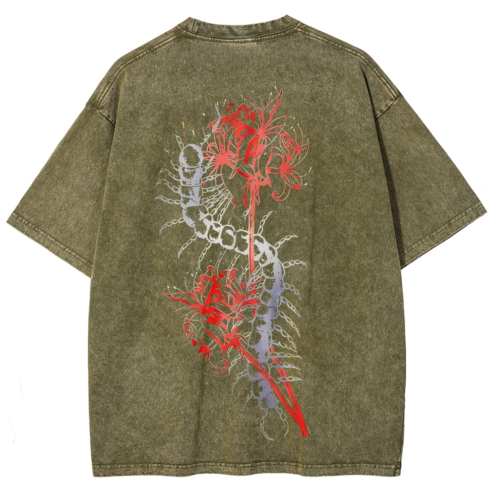 Tokyo Ghoul Printed Unisex Washed T-Shirt 2603001266