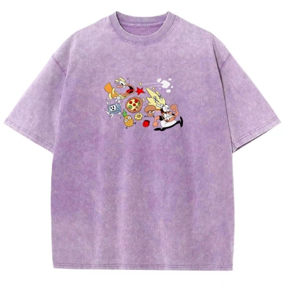 Pizza Tower Unisex Fit Washed T-Shirt 2603003028