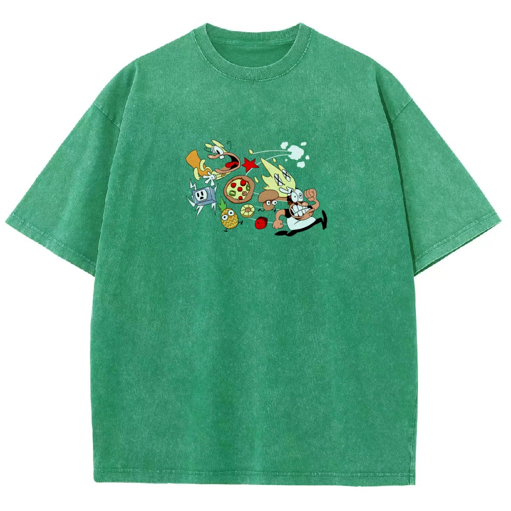 Pizza Tower Unisex Fit Washed T-Shirt 2603003028