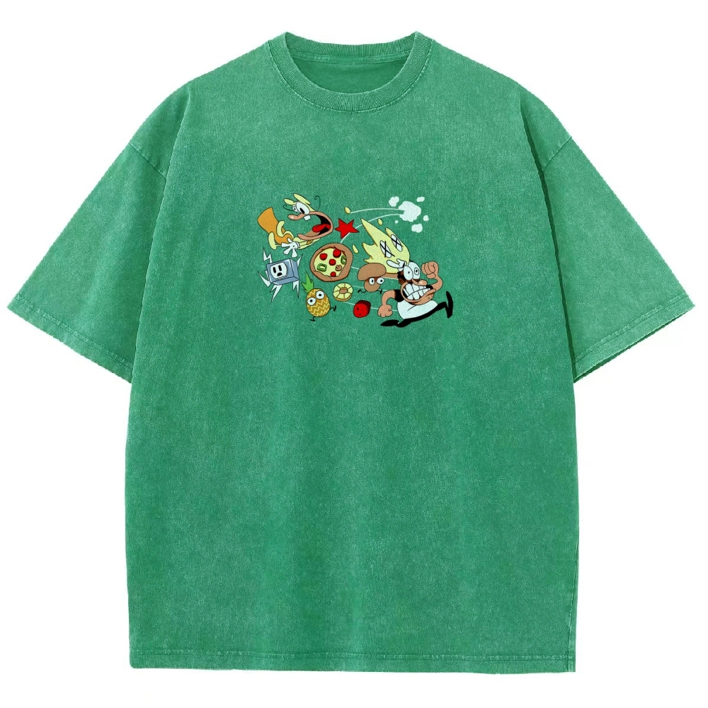 Pizza Tower Unisex Fit Washed T-Shirt 2603003028