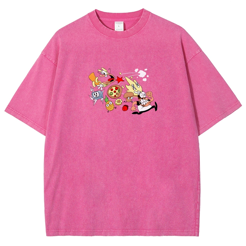 Pizza Tower Unisex Fit Washed T-Shirt 2603003028
