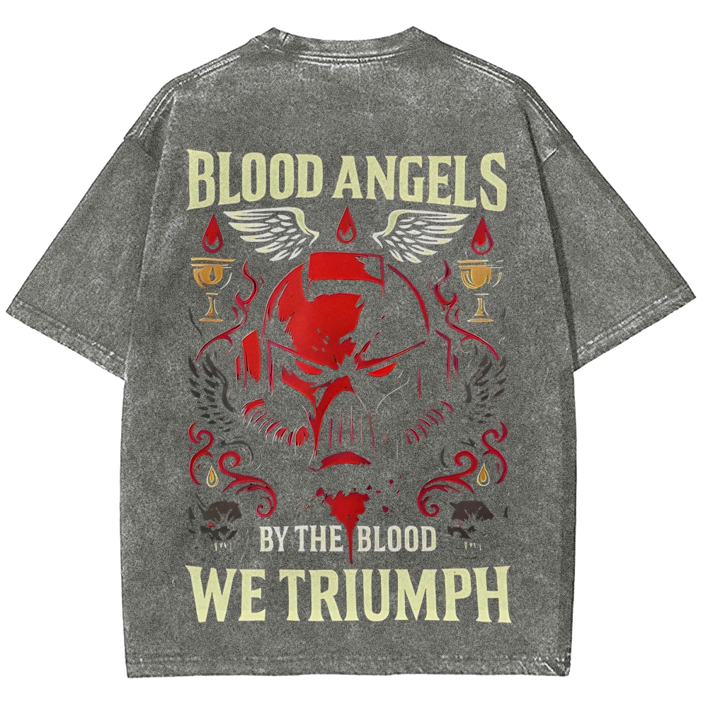 Warhammer 40K Blood Angels Printed Unisex Washed T-Shirt