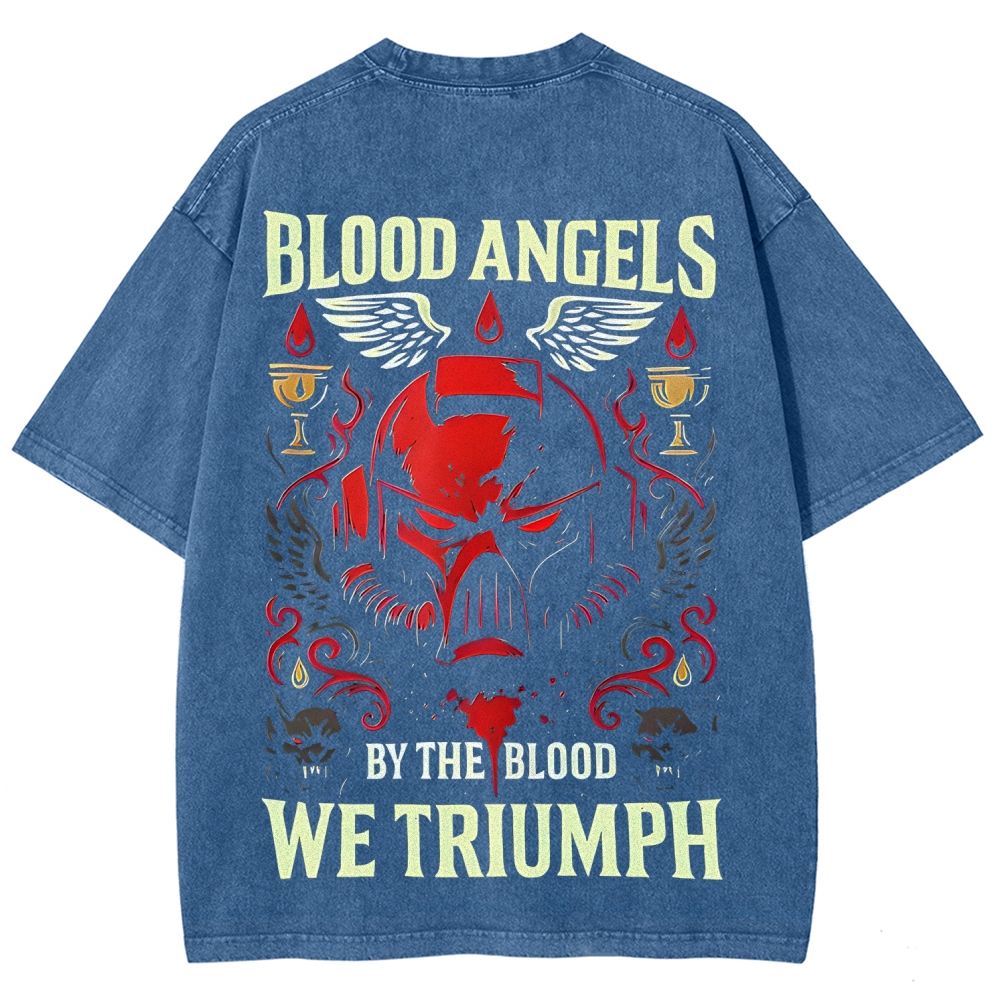 Warhammer 40K Blood Angels Printed Unisex Washed T-Shirt