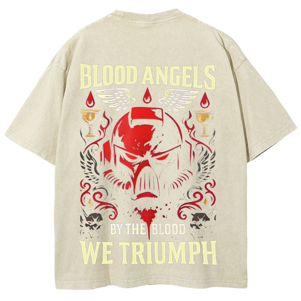 Warhammer 40K Blood Angels Printed Unisex Washed T-Shirt