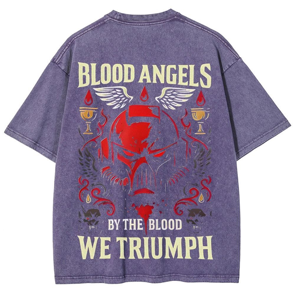 Warhammer 40K Blood Angels Printed Unisex Washed T-Shirt