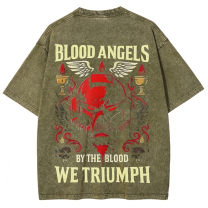 Warhammer 40K Blood Angels Printed Unisex Washed T-Shirt