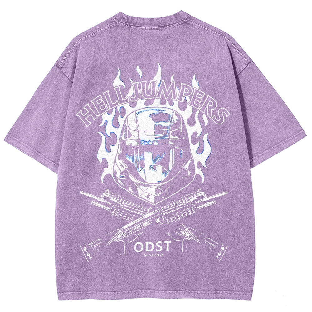 Halo Helljumpers Printed Unisex Washed T-Shirt