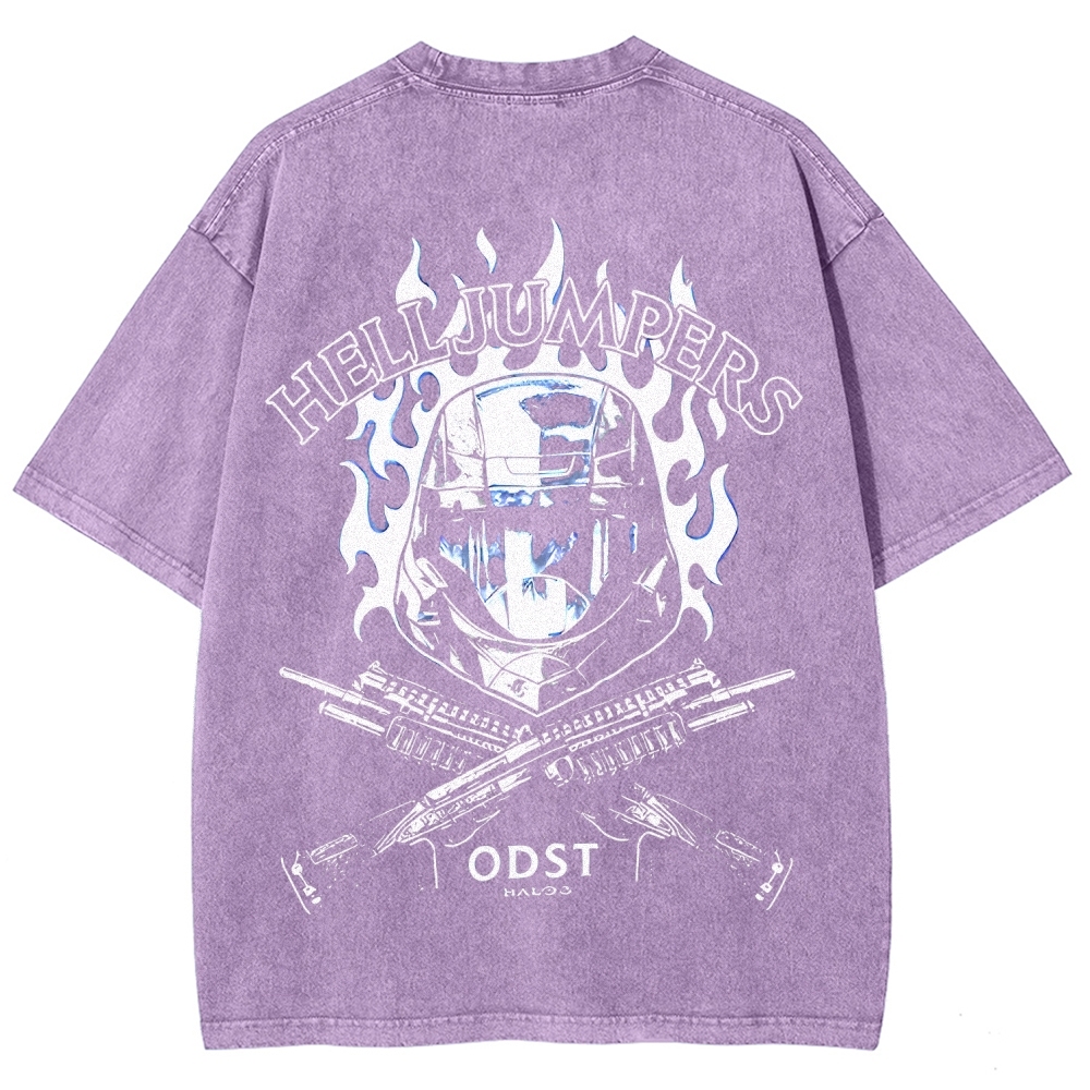 Halo Helljumpers Printed Unisex Washed T-Shirt