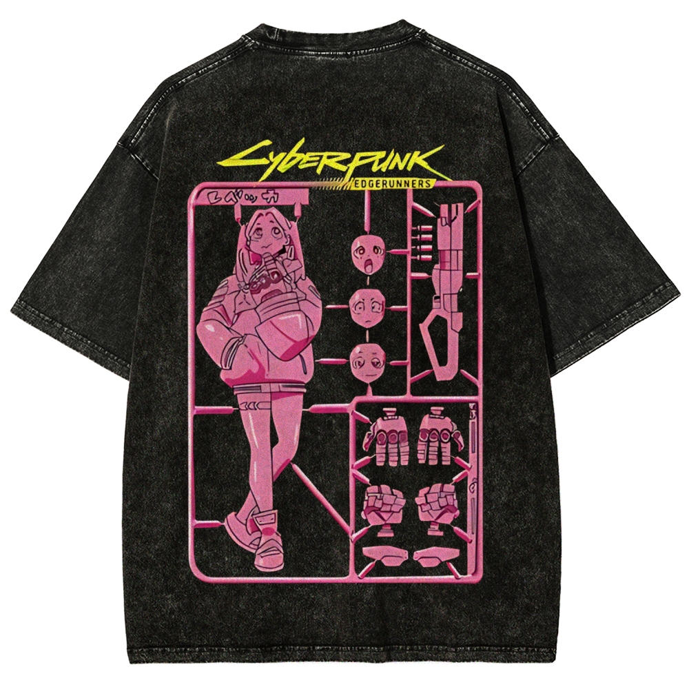 Cyberpunk Edgerunners Unisex Fit Washed T-Shirt 