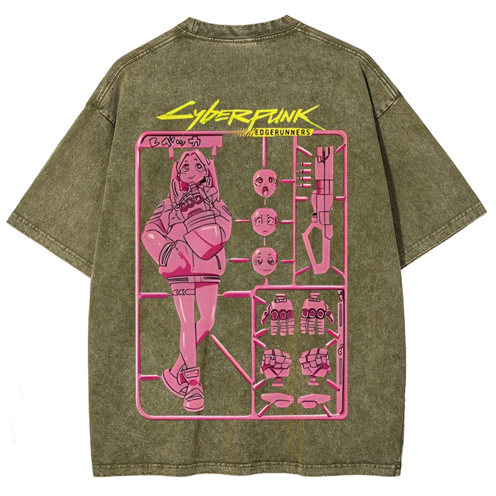 Cyberpunk Edgerunners Unisex Fit Washed T-Shirt 