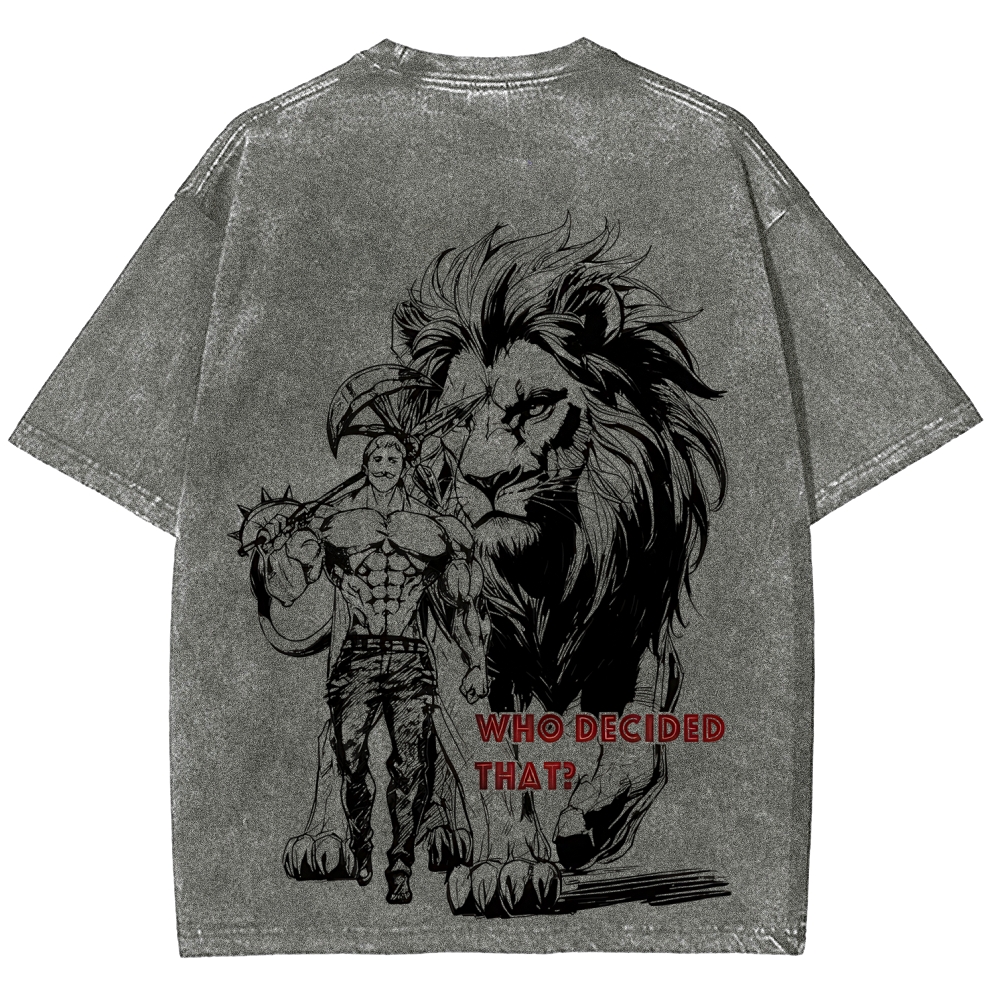 Escanor Seven Deadly Sins Vintage Unisex Washed T-Shirt