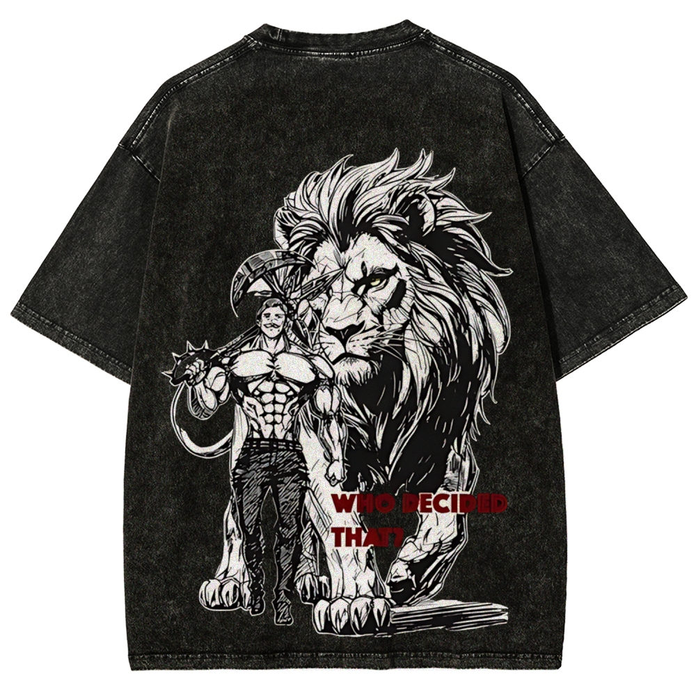 Escanor Seven Deadly Sins Vintage Unisex Washed T-Shirt