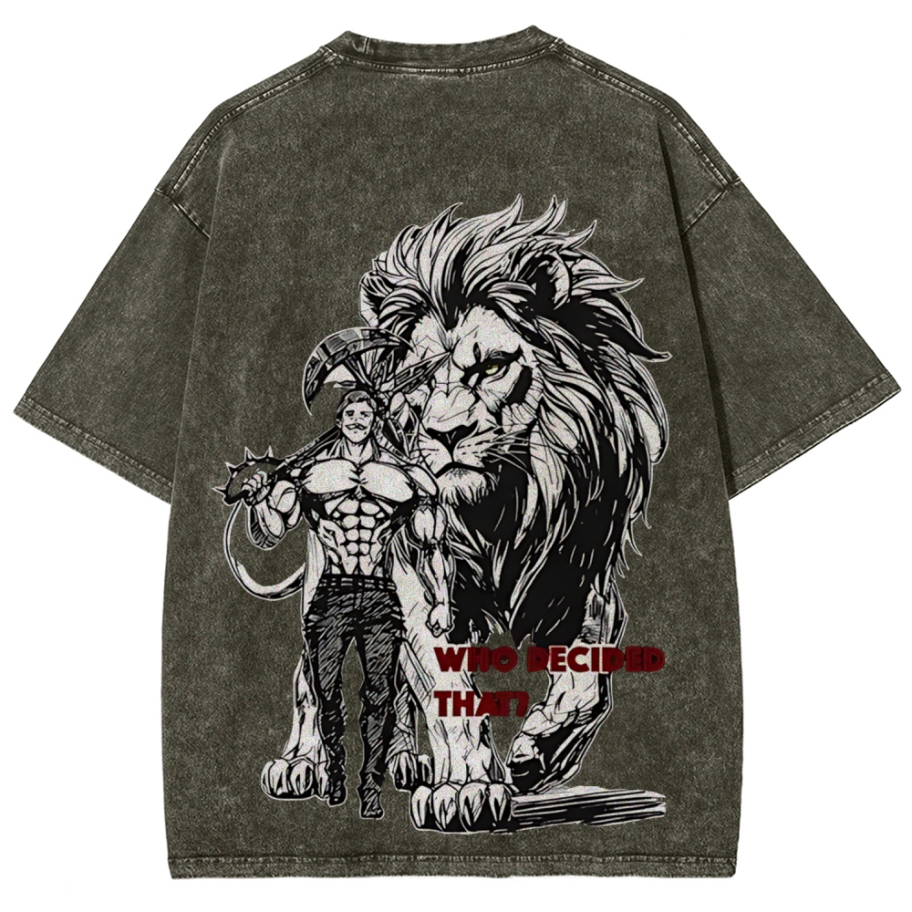 Escanor Seven Deadly Sins Vintage Unisex Washed T-Shirt