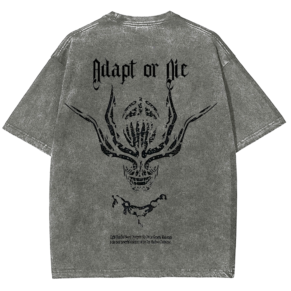 Jujutsu Kaisen Adapt or Die Printed Unisex Washed T-Shirt