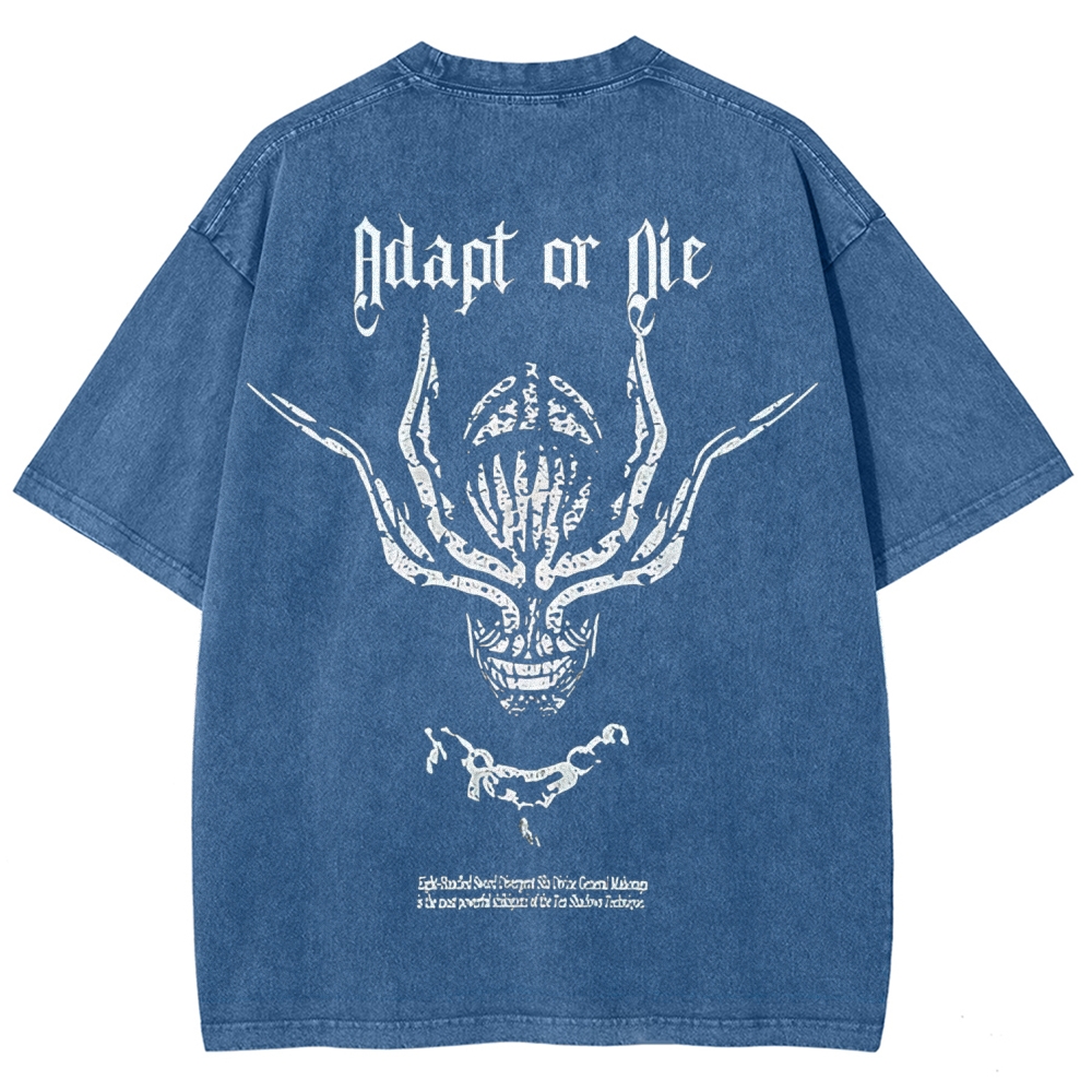 Jujutsu Kaisen Adapt or Die Printed Unisex Washed T-Shirt