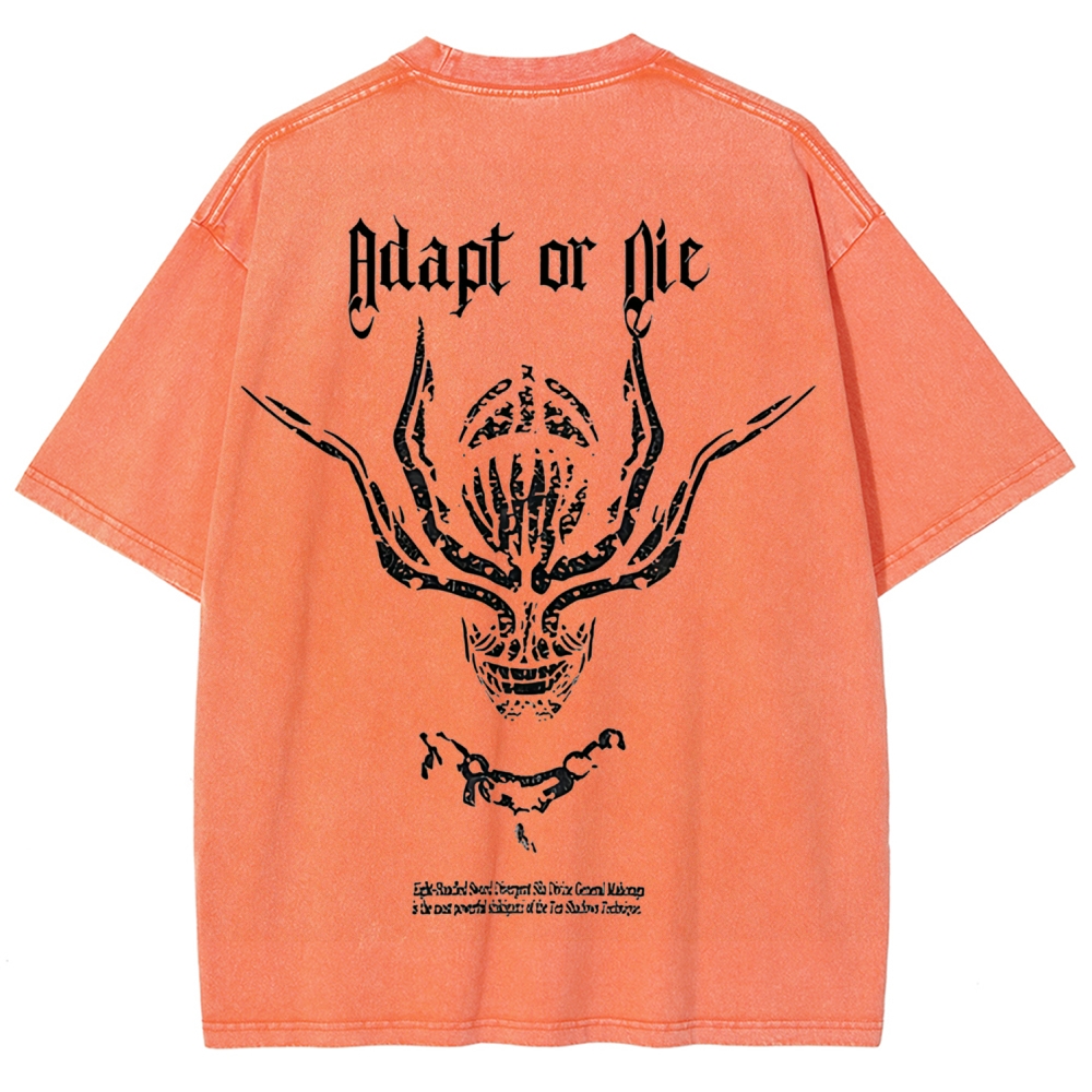 Jujutsu Kaisen Adapt or Die Printed Unisex Washed T-Shirt