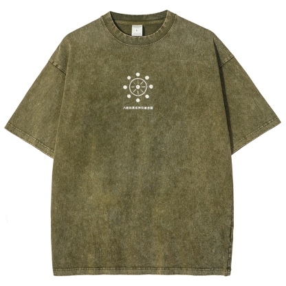 Jujutsu Kaisen Adapt or Die Printed Unisex Washed T-Shirt