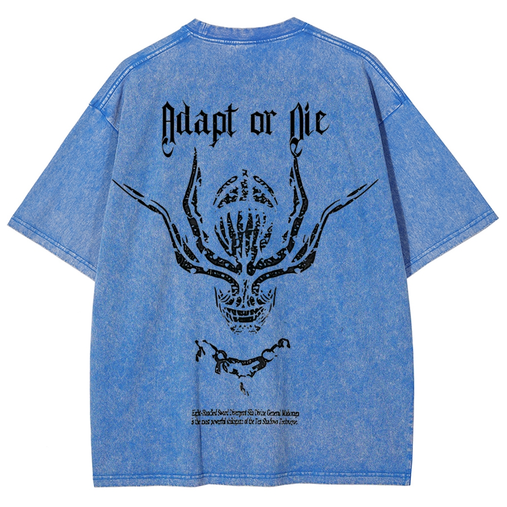 Jujutsu Kaisen Adapt or Die Printed Unisex Washed T-Shirt
