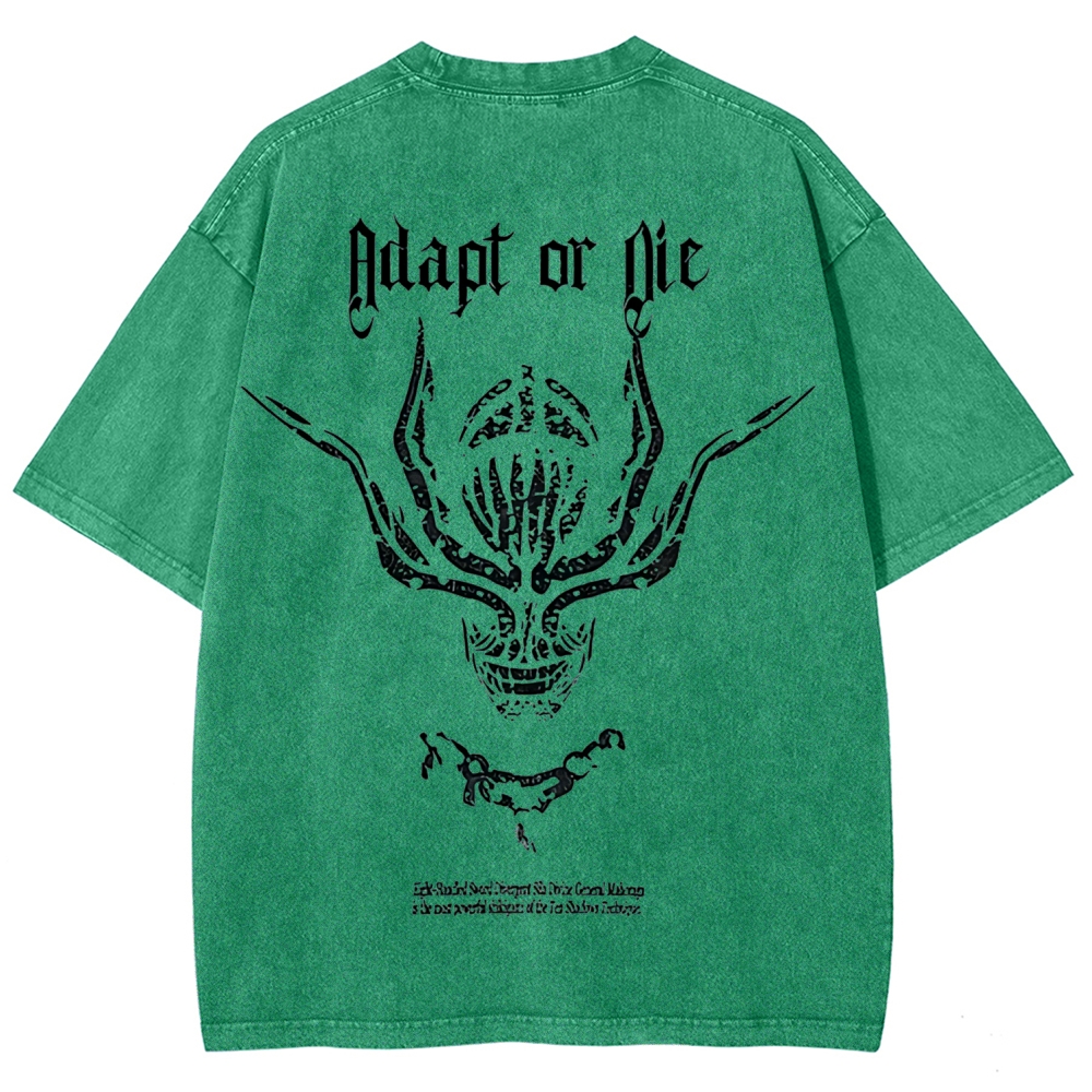 Jujutsu Kaisen Adapt or Die Printed Unisex Washed T-Shirt