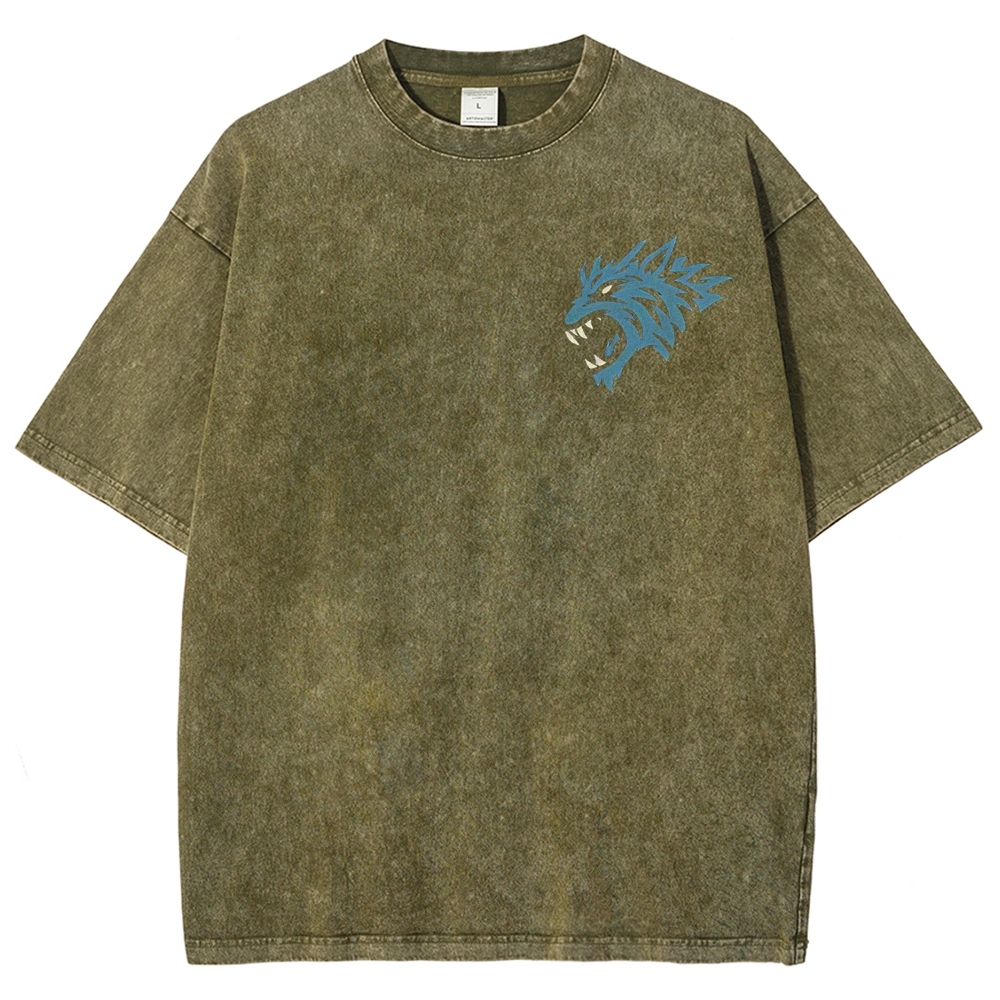 Warhammer 40K Space Wolves Printed Unisex Washed T-Shirt