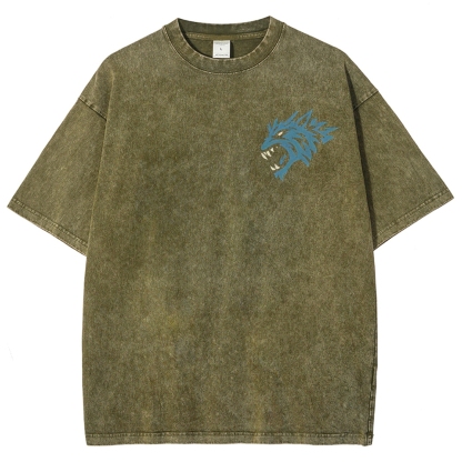 Warhammer 40K Space Wolves Printed Unisex Washed T-Shirt