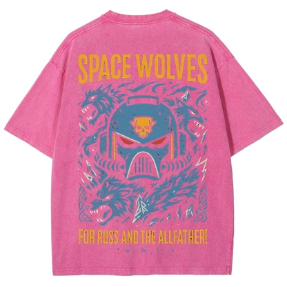 Warhammer 40K Space Wolves Printed Unisex Washed T-Shirt