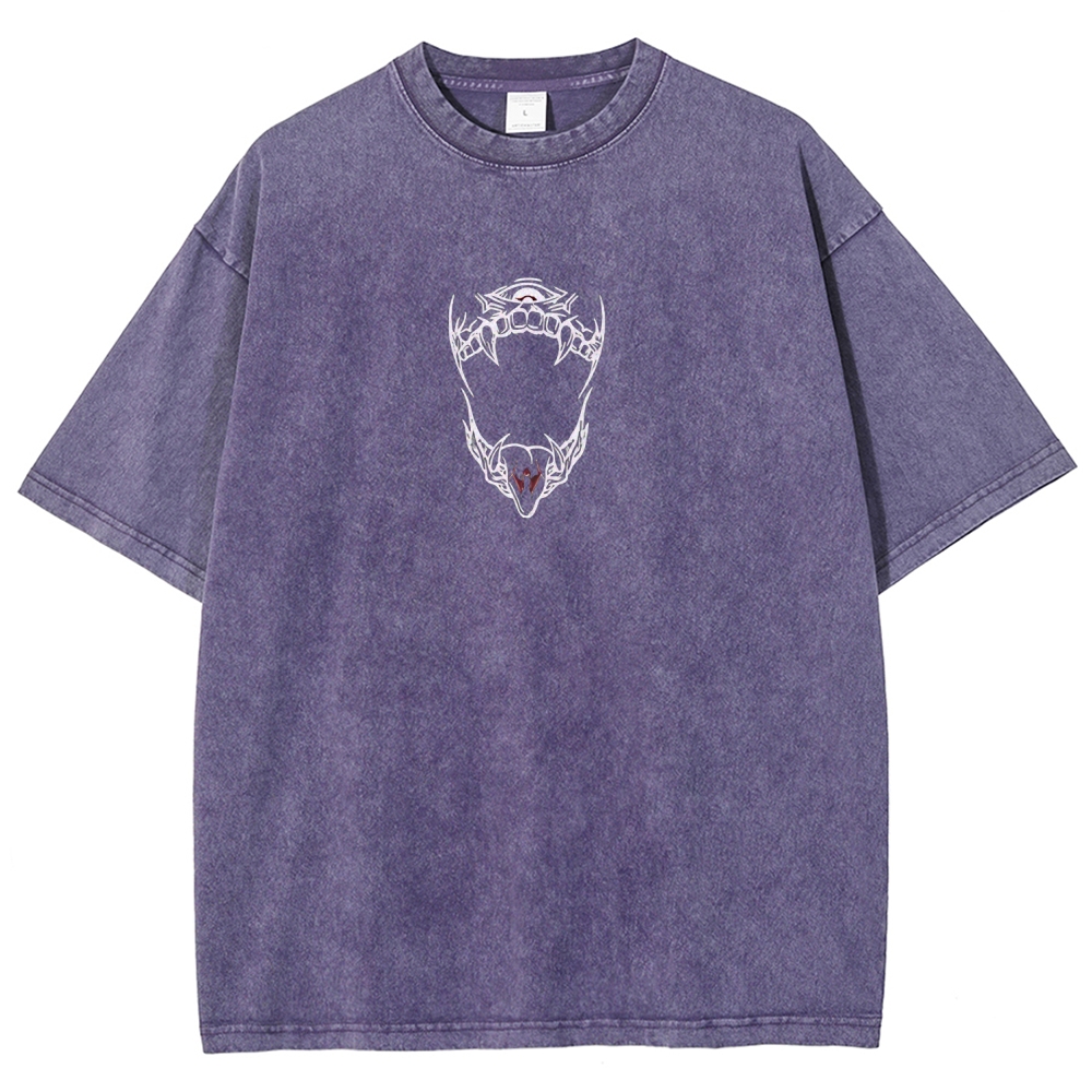 Jujutsu Kaisen Ryomen Sukuna Printed Unisex Washed T-Shirt
