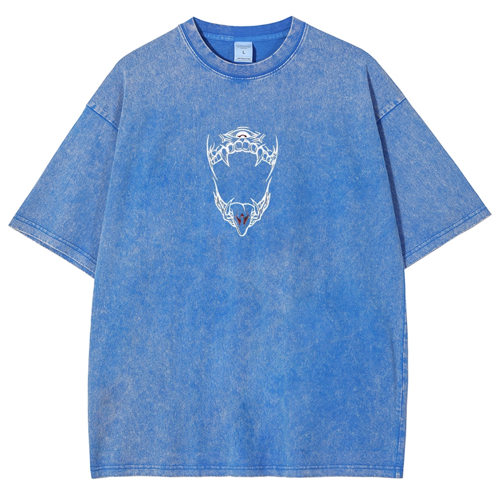 Jujutsu Kaisen Ryomen Sukuna Printed Unisex Washed T-Shirt