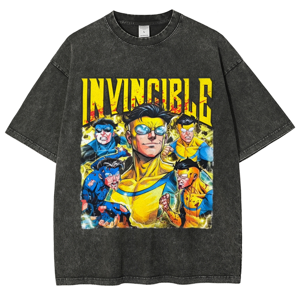 Invincible Unisex Fit Washed T-Shirt 2603006354