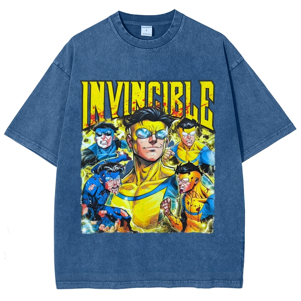 Invincible Unisex Fit Washed T-Shirt 2603006354
