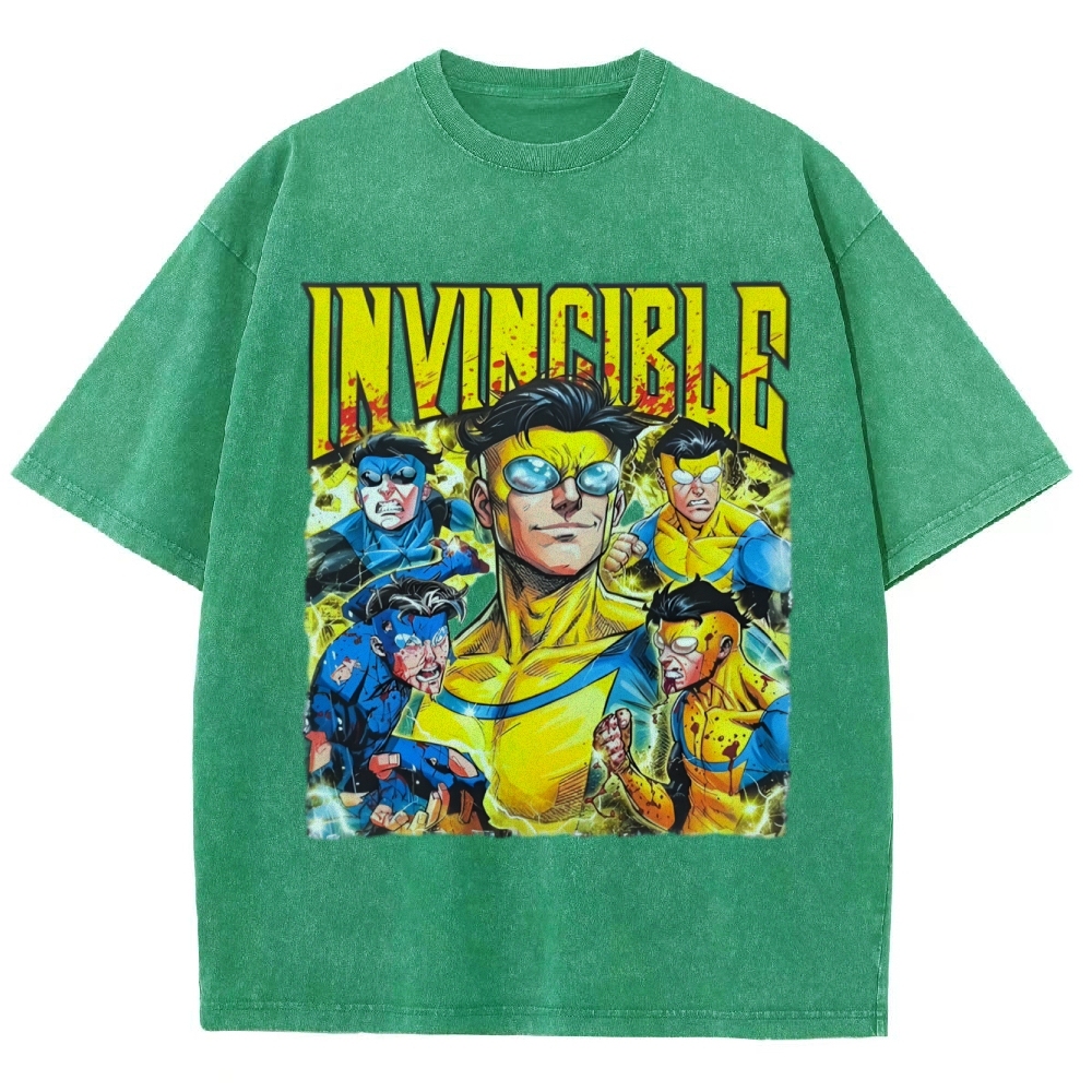 Invincible Unisex Fit Washed T-Shirt 2603006354
