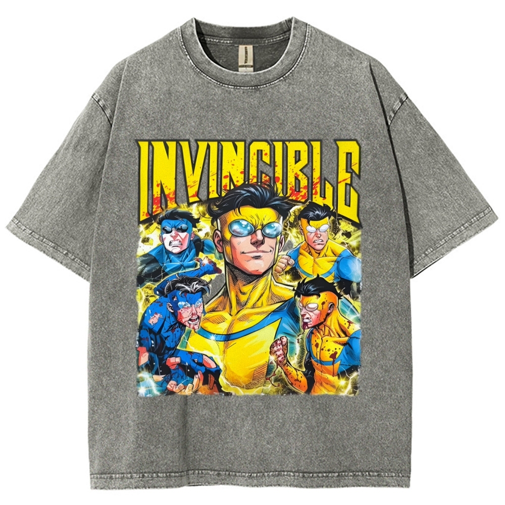 Invincible Unisex Fit Washed T-Shirt 2603006354