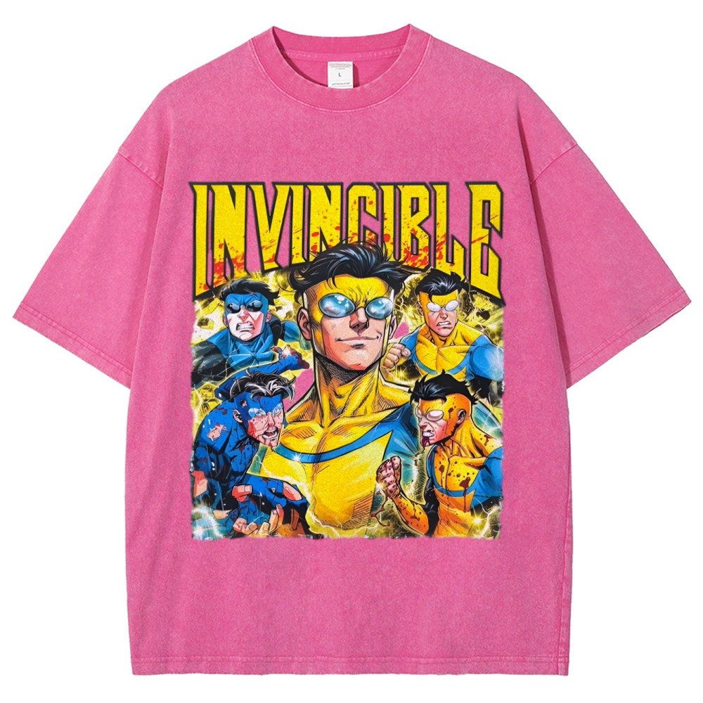 Invincible Unisex Fit Washed T-Shirt 2603006354