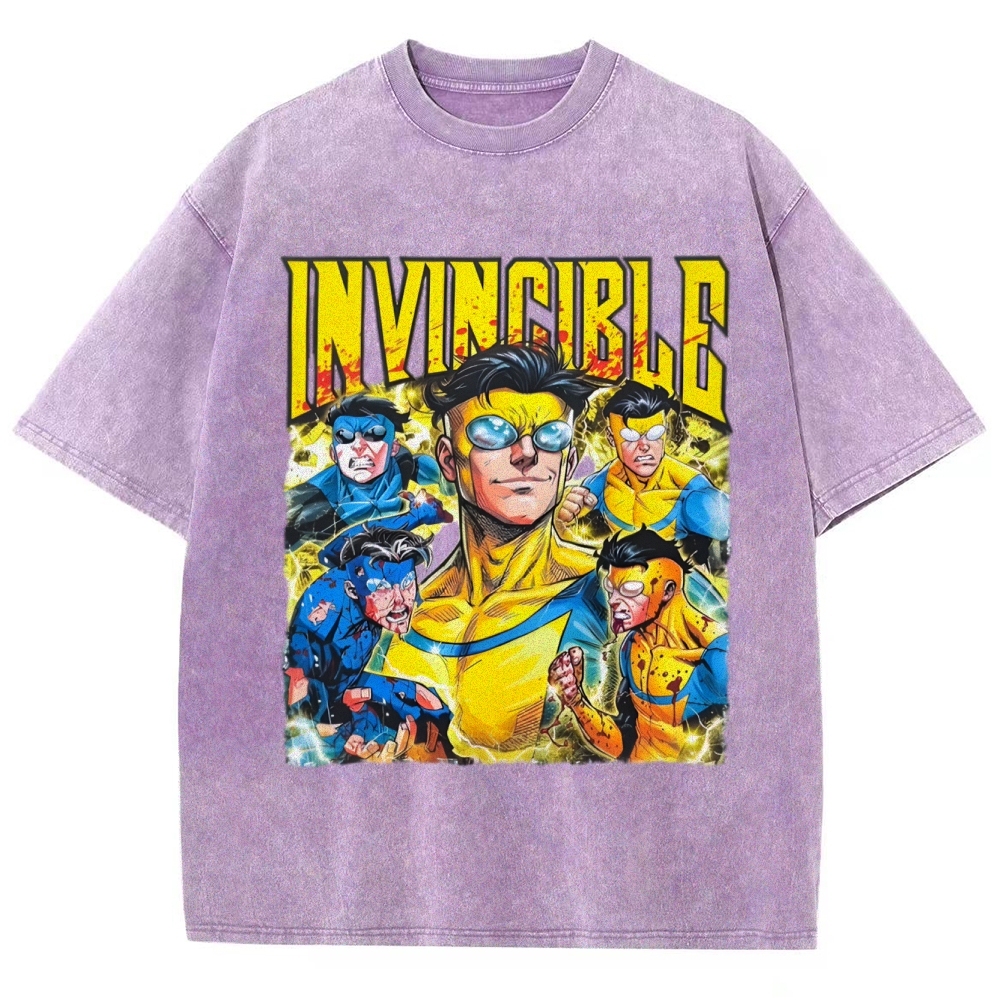 Invincible Unisex Fit Washed T-Shirt 2603006354
