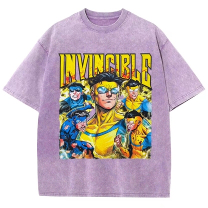 Invincible Unisex Fit Washed T-Shirt 2603006354