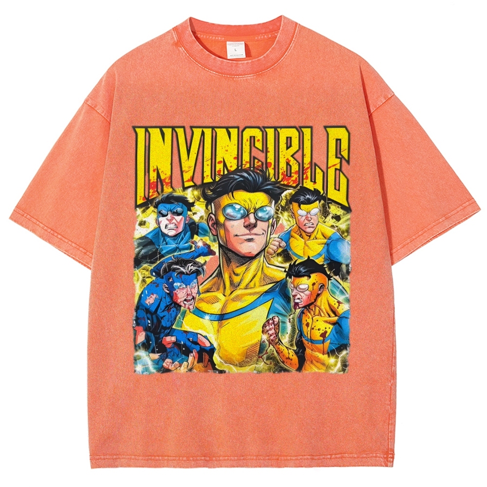 Invincible Unisex Fit Washed T-Shirt 2603006354
