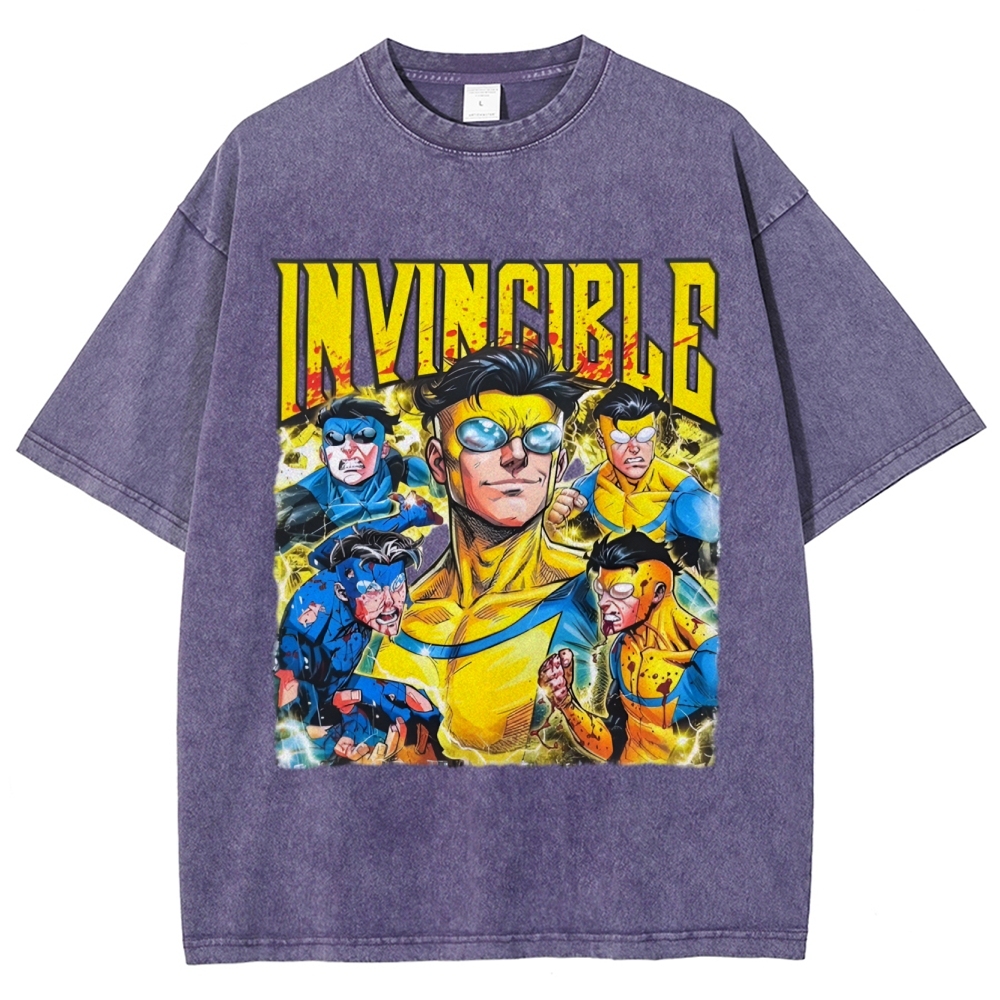 Invincible Unisex Fit Washed T-Shirt 2603006354