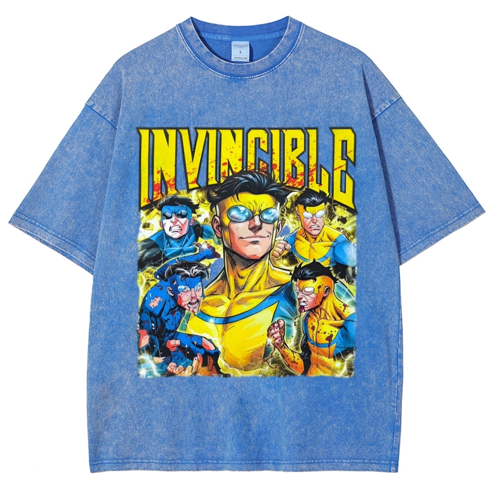 Invincible Unisex Fit Washed T-Shirt 2603006354