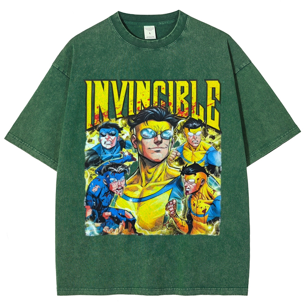 Invincible Unisex Fit Washed T-Shirt 2603006354