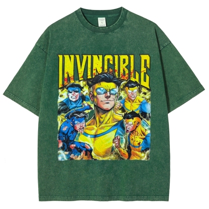Invincible Unisex Fit Washed T-Shirt 2603006354