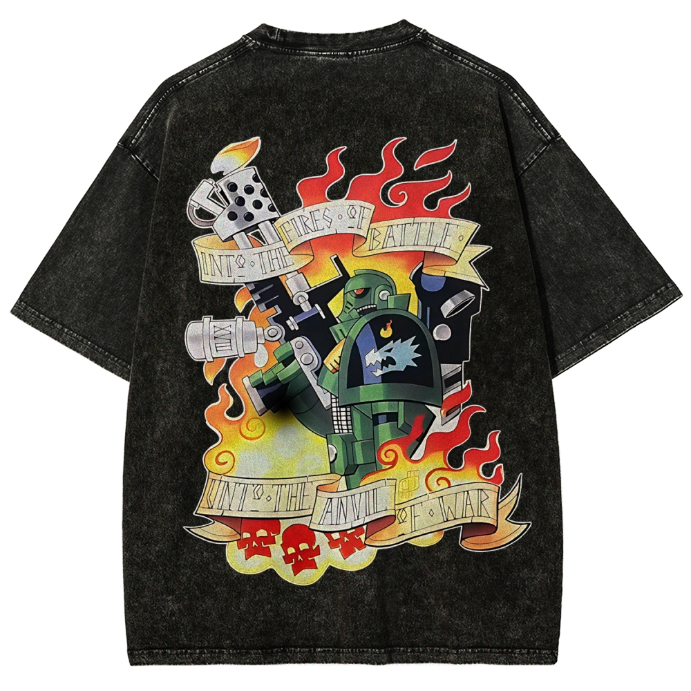 Warhammer 40K Salamanders Printed Unisex Washed T-Shirt