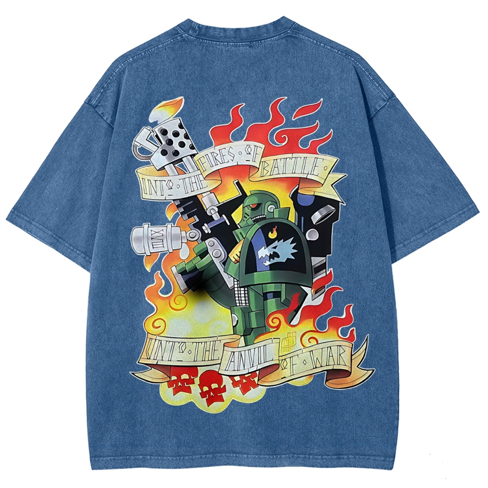 Warhammer 40K Salamanders Printed Unisex Washed T-Shirt
