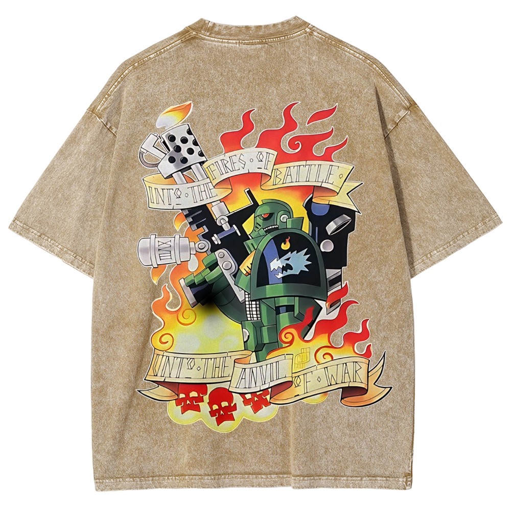 Warhammer 40K Salamanders Printed Unisex Washed T-Shirt