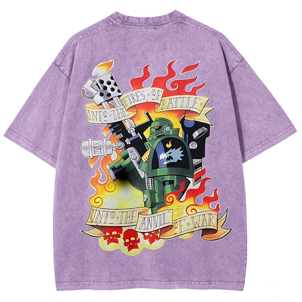 Warhammer 40K Salamanders Printed Unisex Washed T-Shirt
